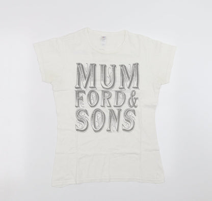 Womens UK Size M Gildan White Basic T-Shirt