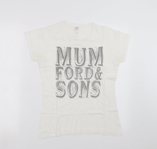 Womens UK Size M Gildan White Basic T-Shirt