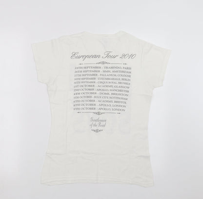Womens UK Size M Gildan White Basic T-Shirt