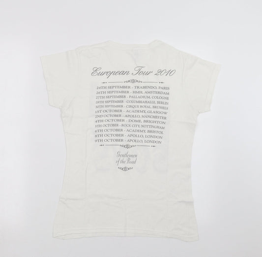 Womens UK Size M Gildan White Basic T-Shirt