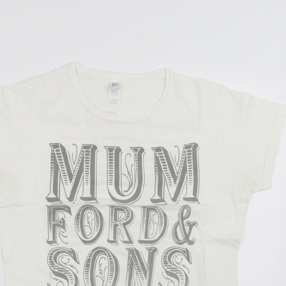 Womens UK Size M Gildan White Basic T-Shirt