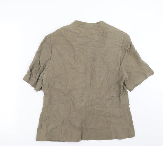 Country Casuals Womens Green   Jacket  Size 10  - Floral embroidery