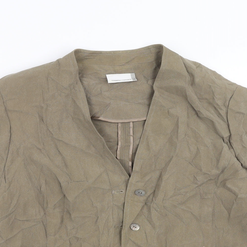 Womens UK Size 10 Country Casuals Green Jacket