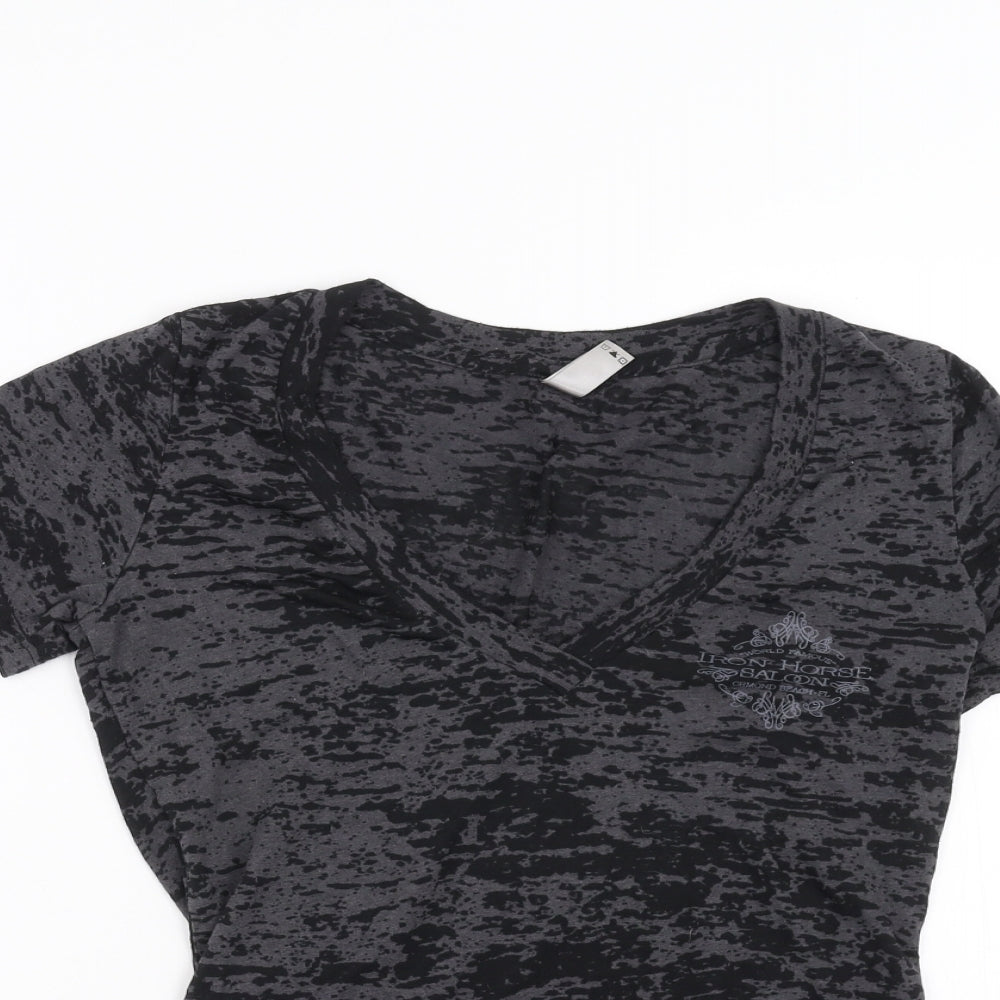 Womens UK Size M Next Level Black Basic T-Shirt