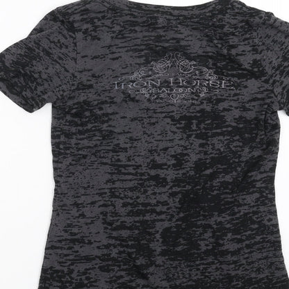 Womens UK Size M Next Level Black Basic T-Shirt