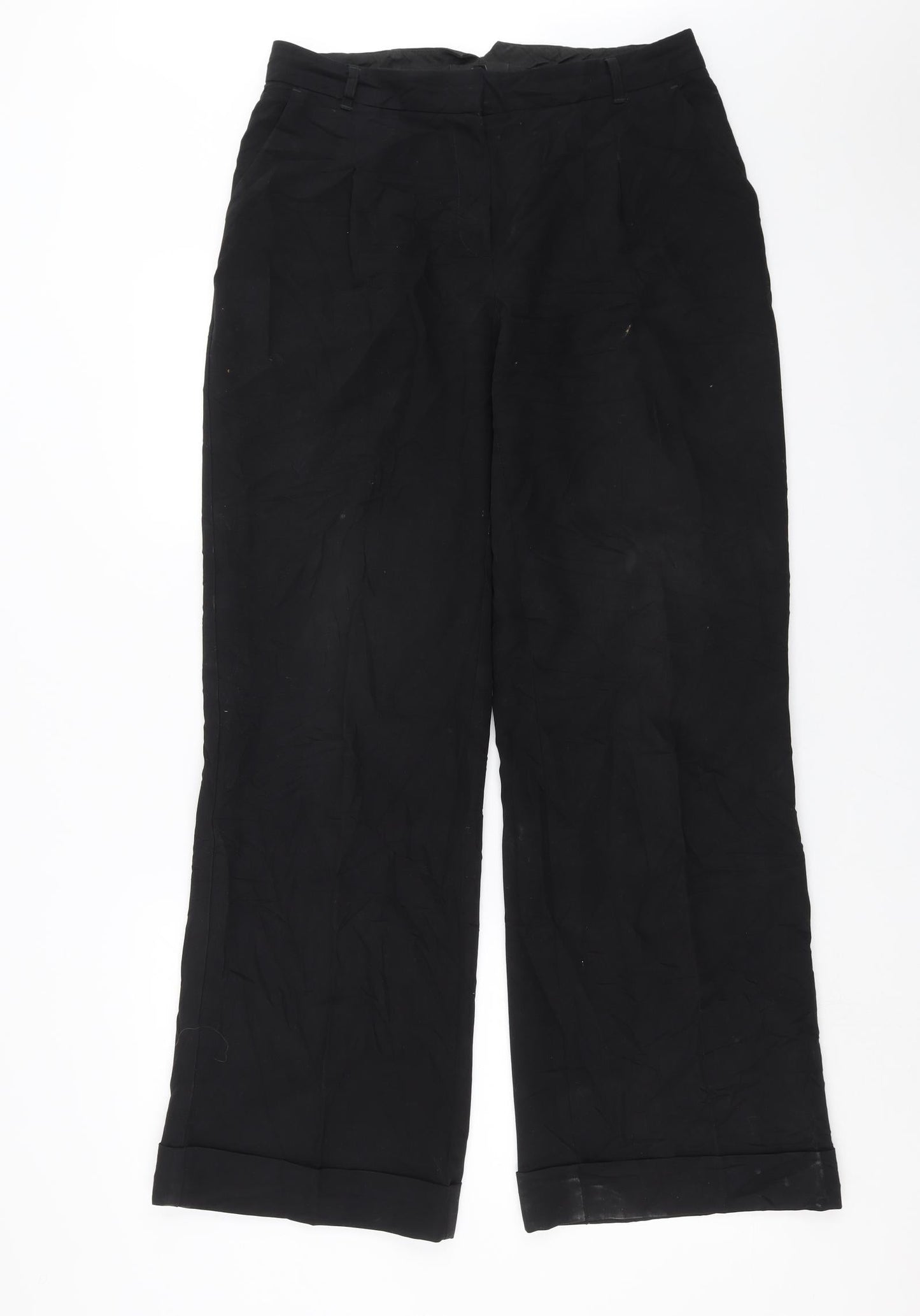 Womens UK Size 10 NEXT Regular Fit  Black Trousers