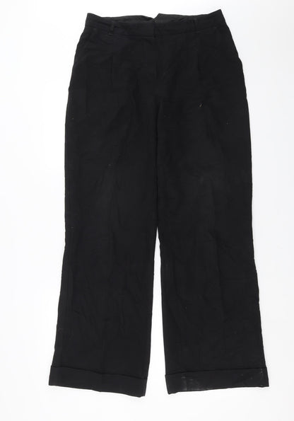 Womens UK Size 10 NEXT Regular Fit  Black Trousers