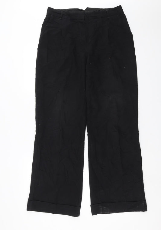 Womens UK Size 10 NEXT Regular Fit  Black Trousers