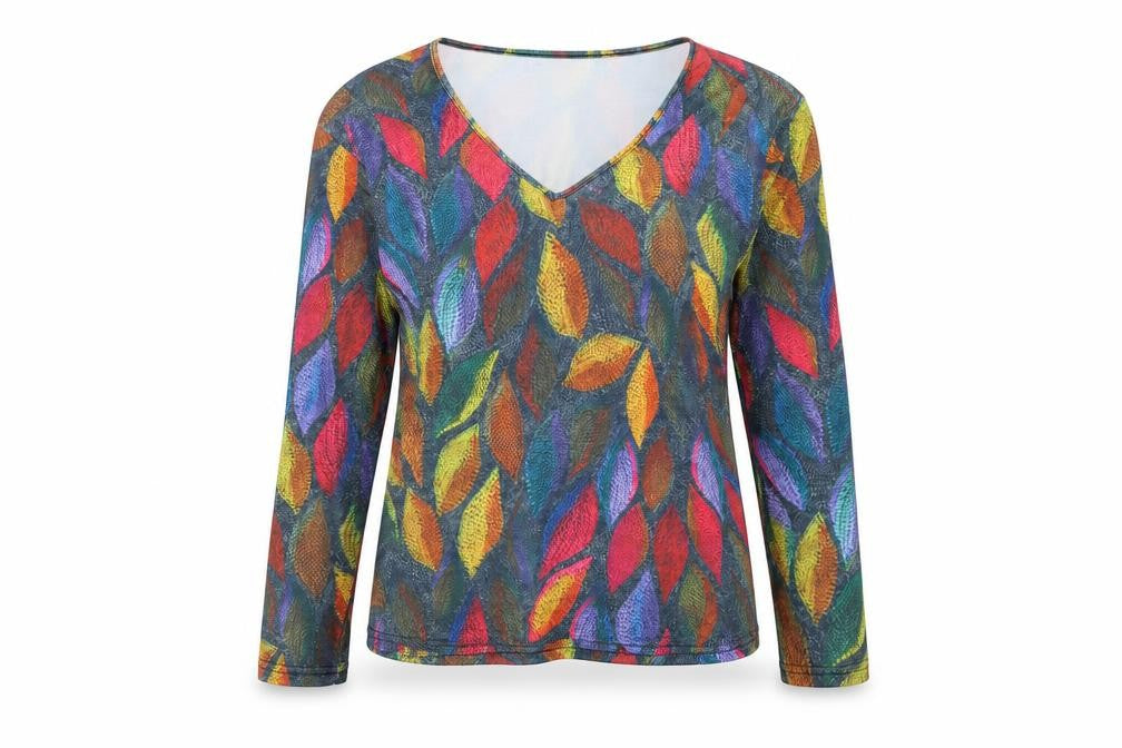 MissLook Womens Multicoloured Geometric  Basic T-Shirt Size S