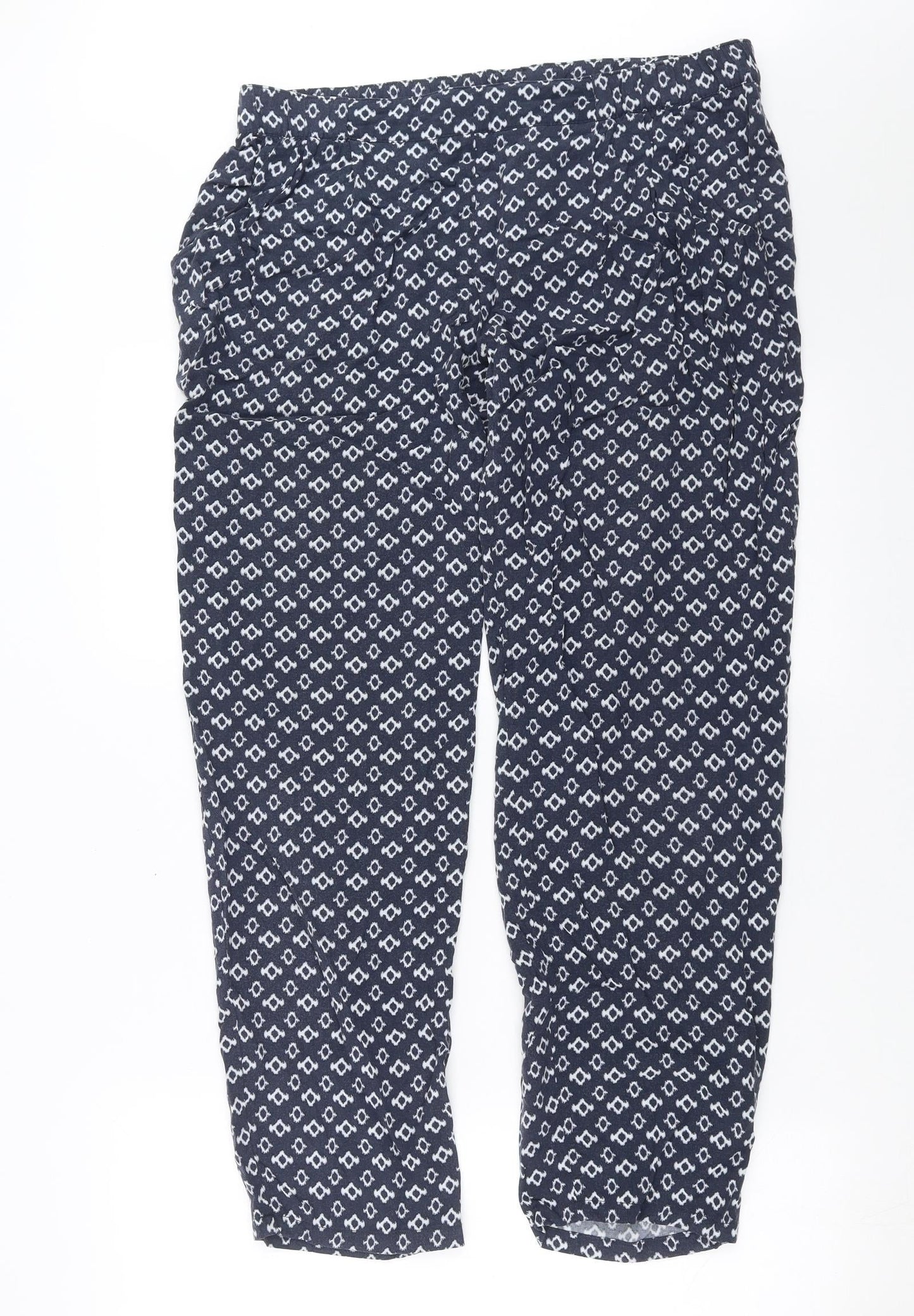 Betty Barclay Womens Blue Geometric  Trousers  Size 34 in L29 in