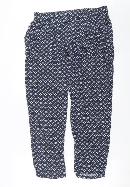 Betty Barclay Womens Blue Geometric  Trousers  Size 34 in L29 in