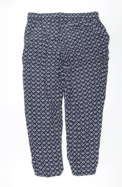 Betty Barclay Womens Blue Geometric  Trousers  Size 34 in L29 in