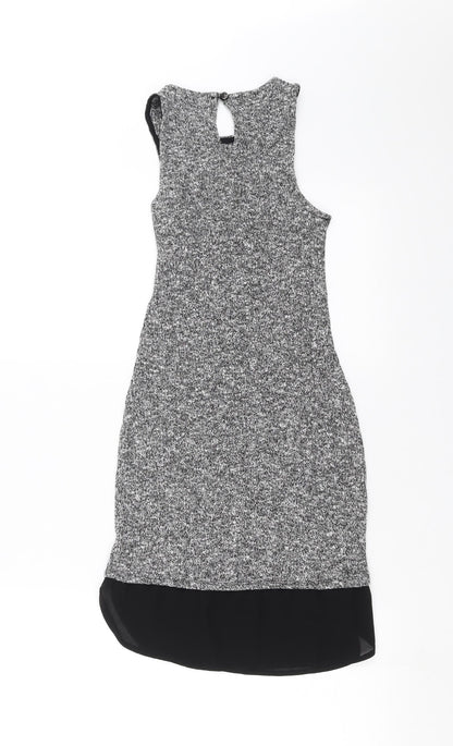 Monteau Womens Grey  Knit Tank Dress  Size S