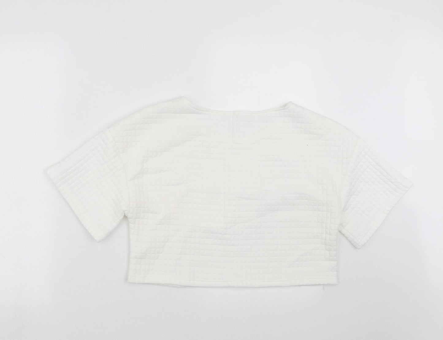 Womens UK Size S Preworn White Pullover Jumper