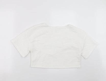 Womens UK Size S Preworn White Pullover Jumper