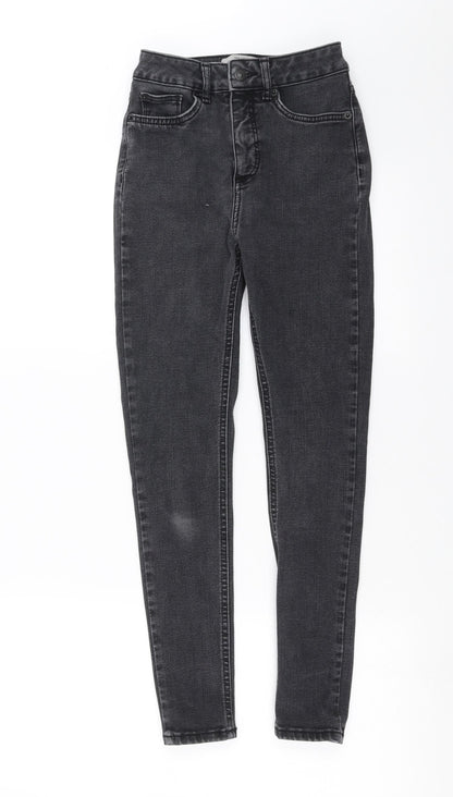 New Look Womens Grey  Denim Skinny Jeans Size 6 L25 in