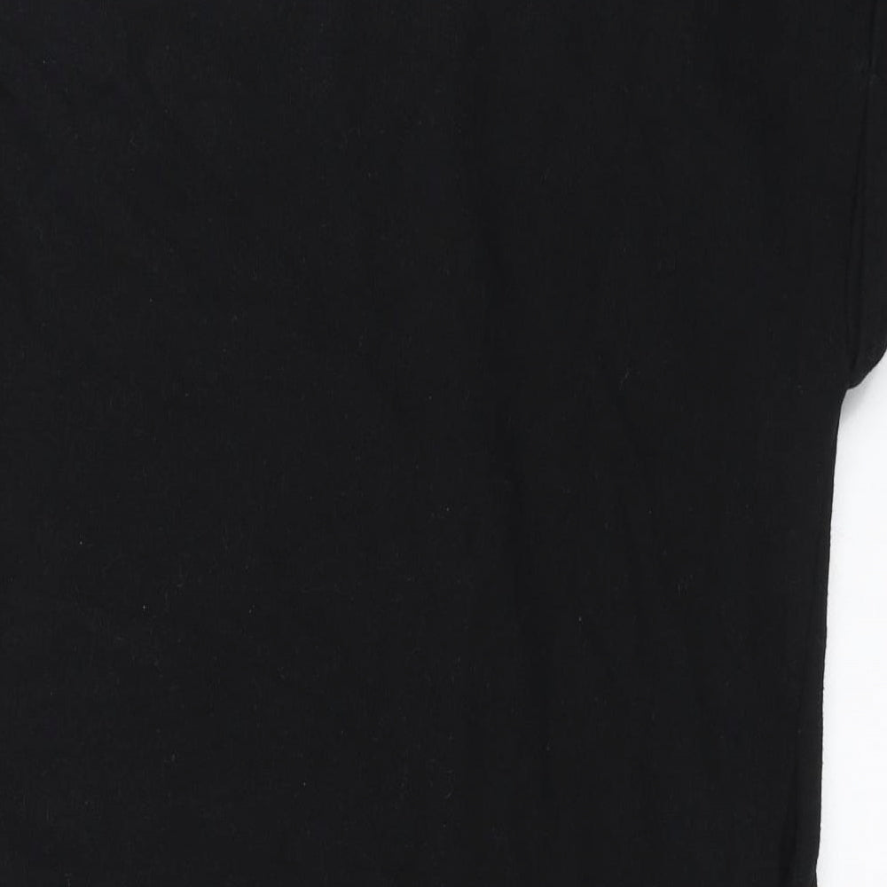 Moss Copenhagen Womens Black   Pullover Sweatshirt Size S  - Embroidered detail