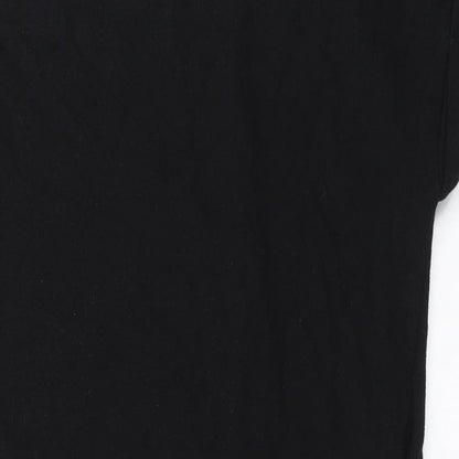 Moss Copenhagen Womens Black   Pullover Sweatshirt Size S  - Embroidered detail