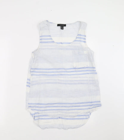 Primark Womens Blue Striped  Basic Blouse Size 12