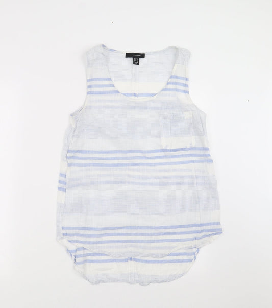 Primark Womens Blue Striped  Basic Blouse Size 12