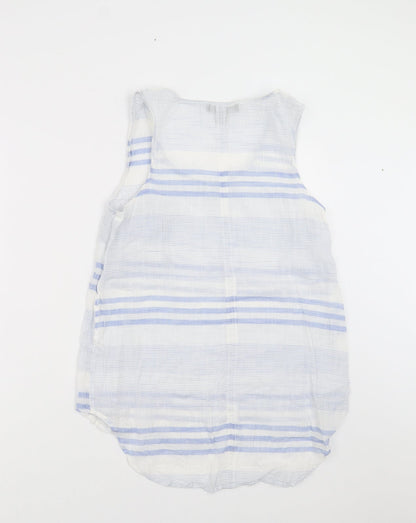 Primark Womens Blue Striped  Basic Blouse Size 12