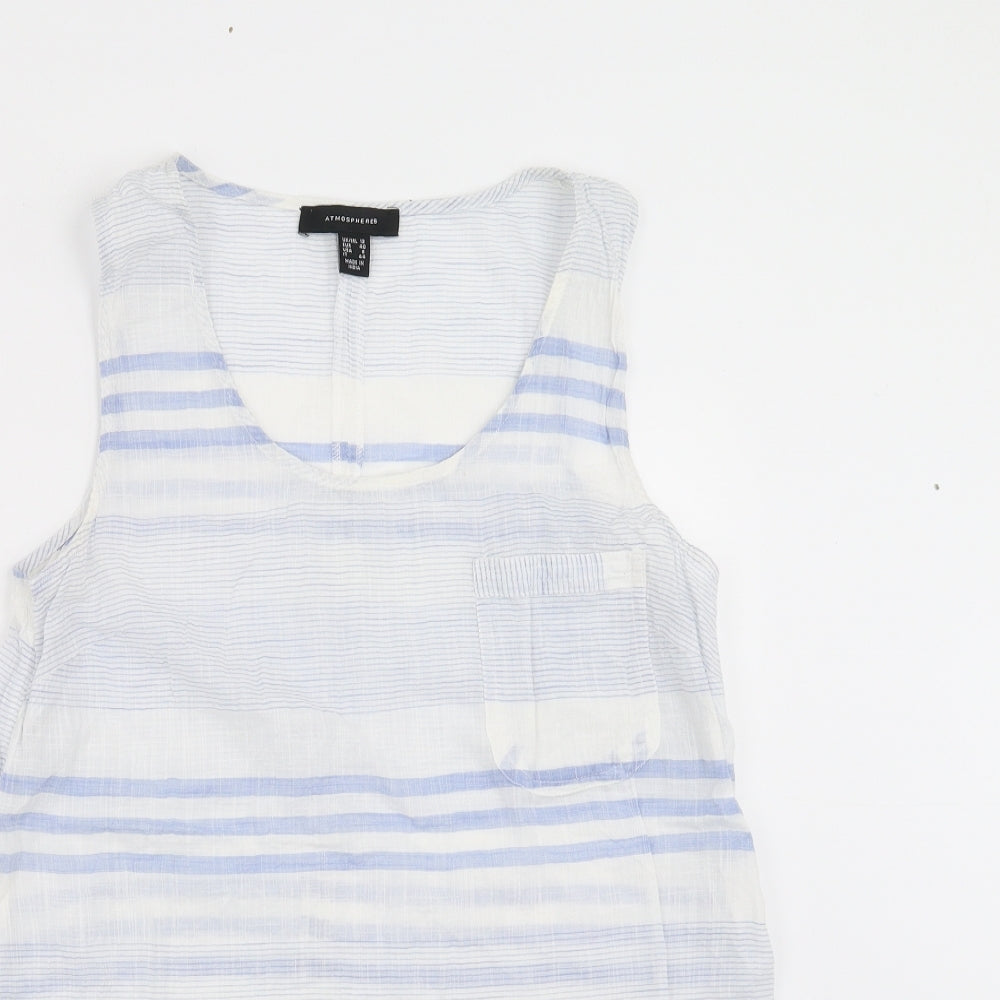 Primark Womens Blue Striped  Basic Blouse Size 12