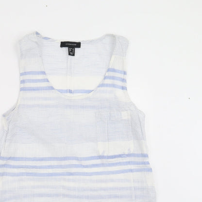 Primark Womens Blue Striped  Basic Blouse Size 12
