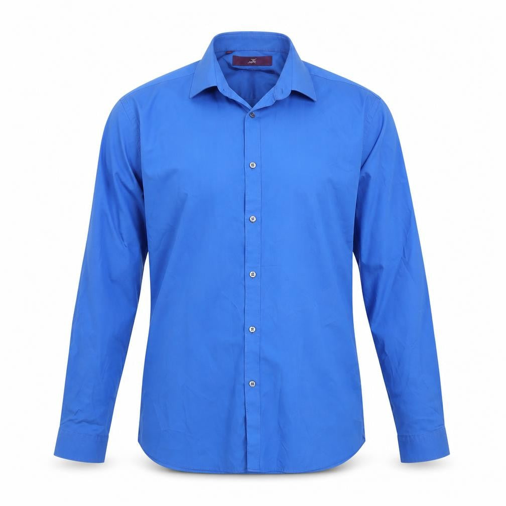 Mens UK Size 15.5 NEXT Blue  Button-Up Long Sleeve Casual Shirt