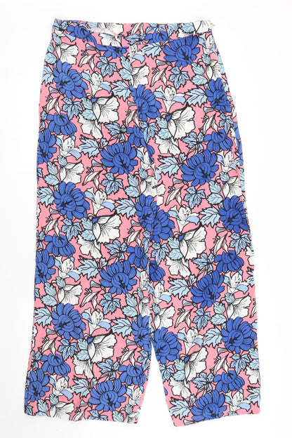 Select Womens Blue Floral  Bloomer Trousers Size 12 L27 in