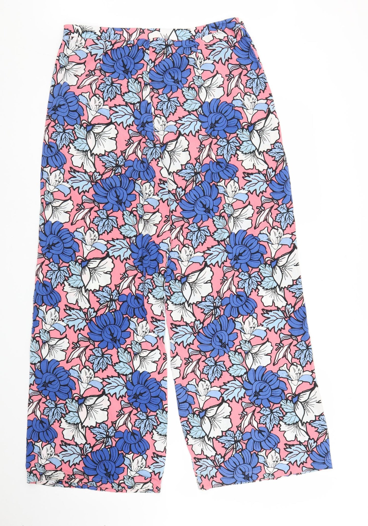 Select Womens Blue Floral  Bloomer Trousers Size 12 L27 in