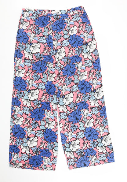 Select Womens Blue Floral  Bloomer Trousers Size 12 L27 in