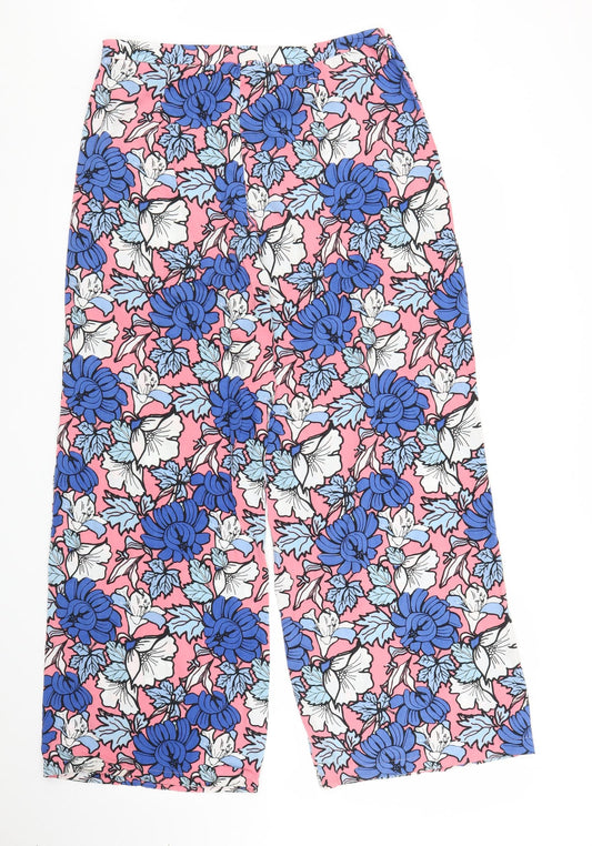 Select Womens Blue Floral  Bloomer Trousers Size 12 L27 in