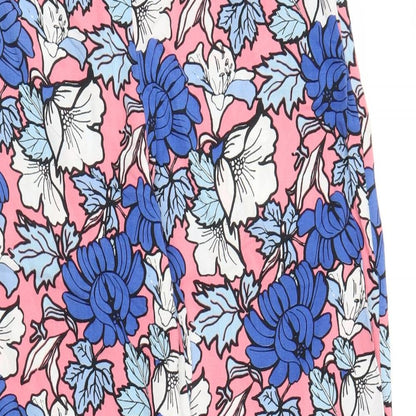 Select Womens Blue Floral  Bloomer Trousers Size 12 L27 in