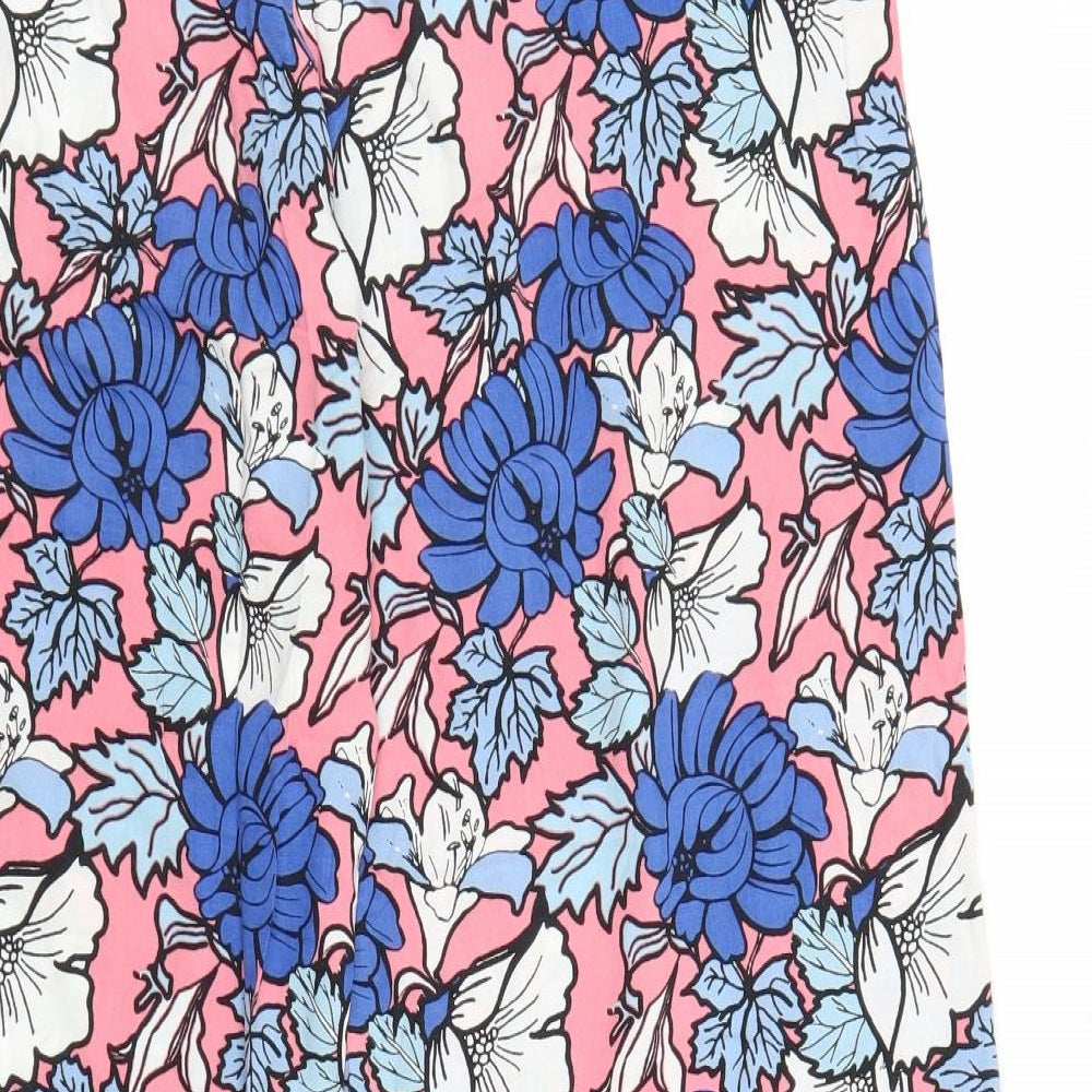 Select Womens Blue Floral  Bloomer Trousers Size 12 L27 in