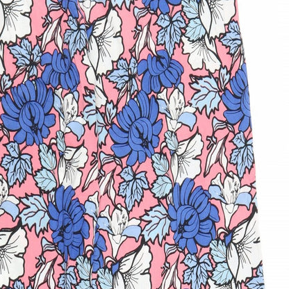 Select Womens Blue Floral  Bloomer Trousers Size 12 L27 in