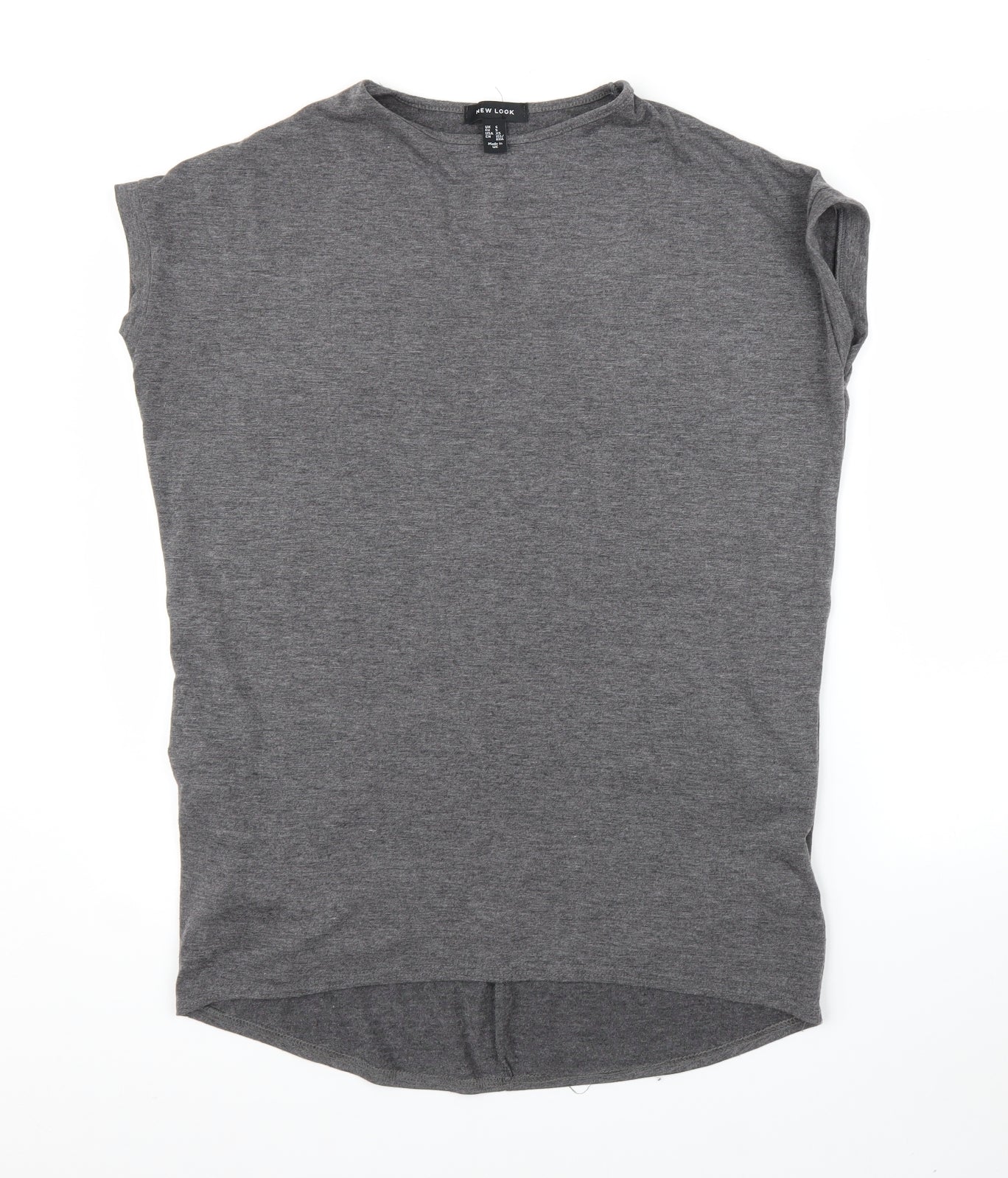 Womens UK Size S New Look Grey Tunic Blouse