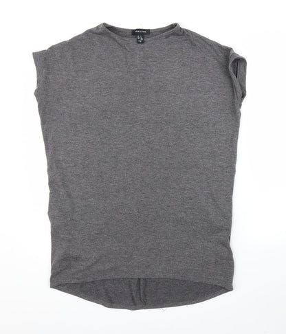 Womens UK Size S New Look Grey Tunic Blouse