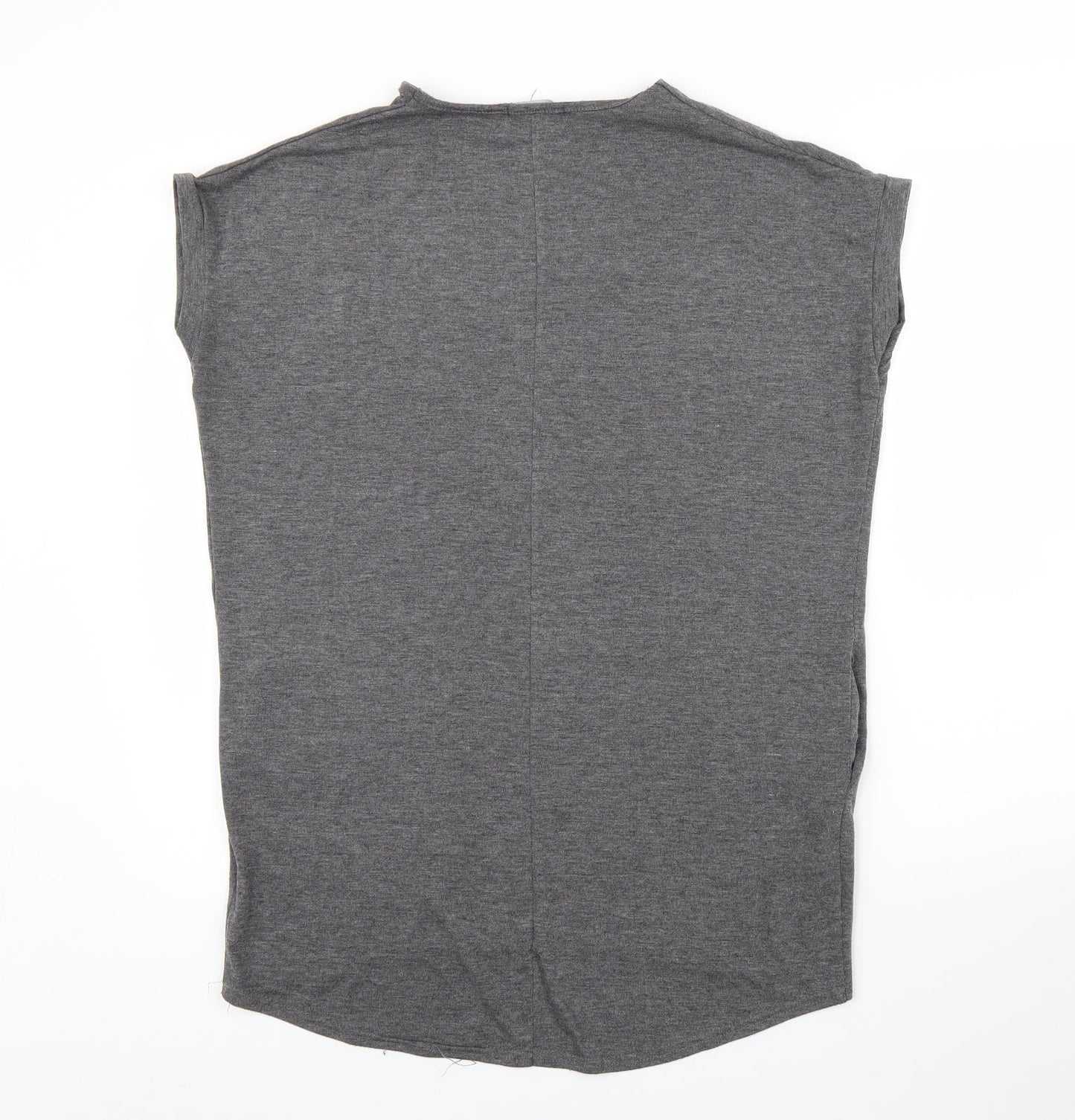 Womens UK Size S New Look Grey Tunic Blouse