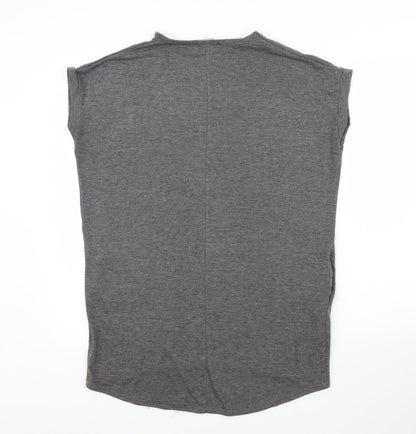 Womens UK Size S New Look Grey Tunic Blouse