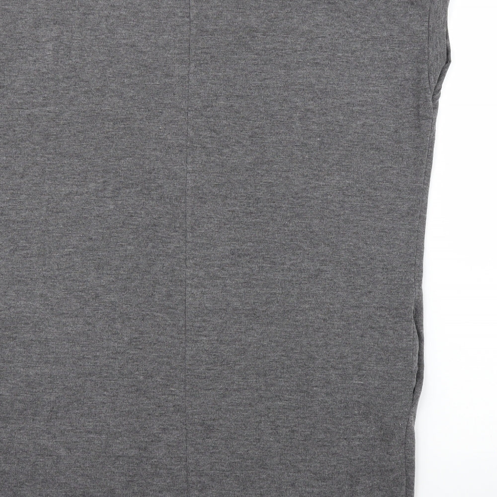Womens UK Size S New Look Grey Tunic Blouse