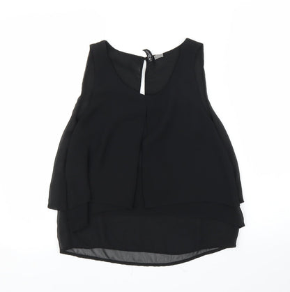 Womens UK Size 8 H&M Black Basic Blouse