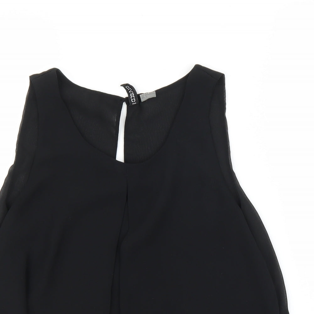 Womens UK Size 8 H&M Black Basic Blouse
