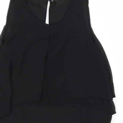 Womens UK Size 8 H&M Black Basic Blouse