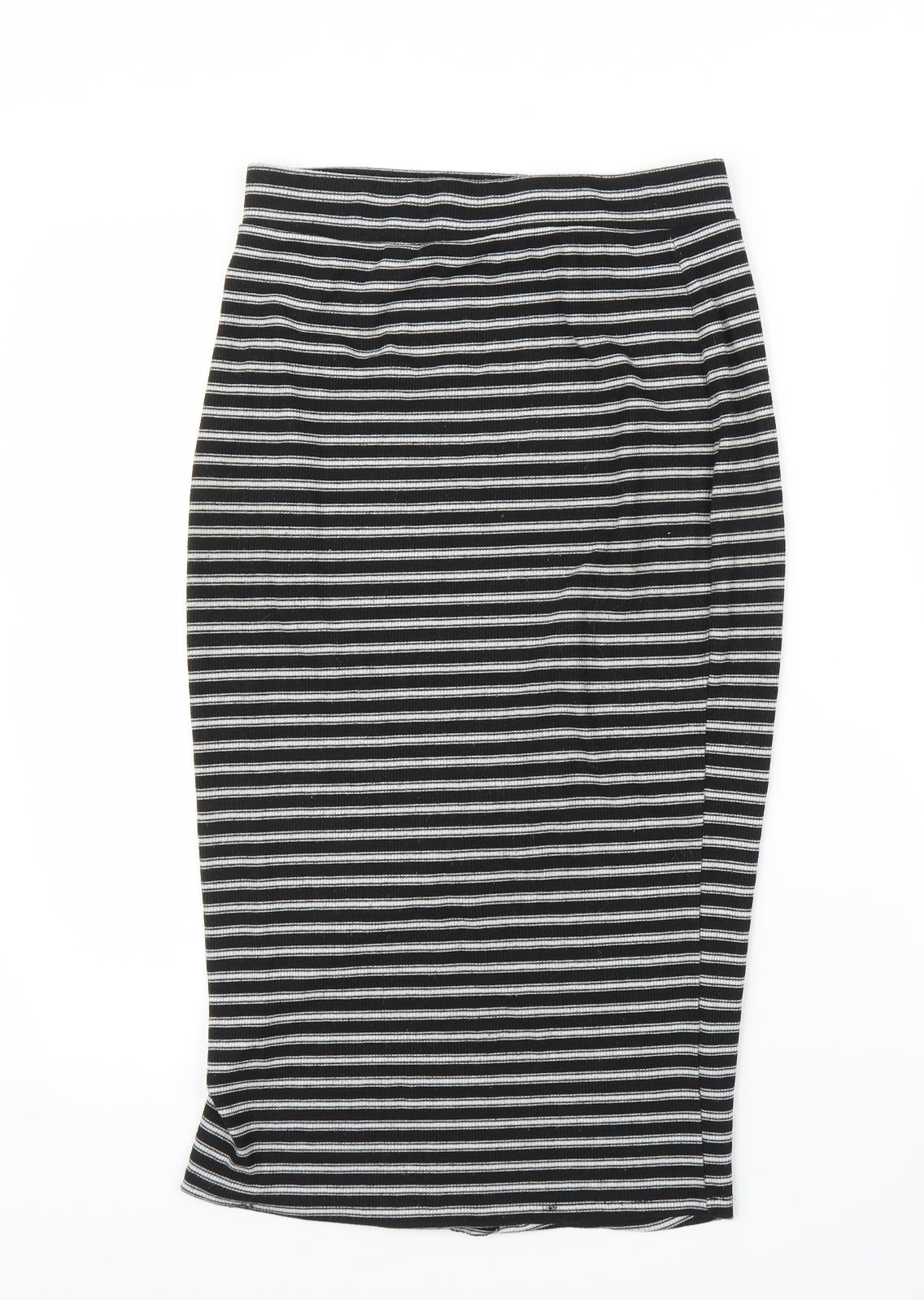 Primark Womens Black Striped  Straight & Pencil Skirt Size 8