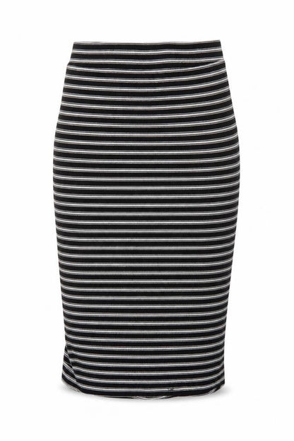 Primark Womens Black Striped  Straight & Pencil Skirt Size 8