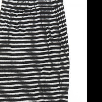 Primark Womens Black Striped  Straight & Pencil Skirt Size 8