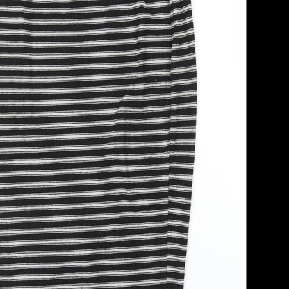 Primark Womens Black Striped  Straight & Pencil Skirt Size 8