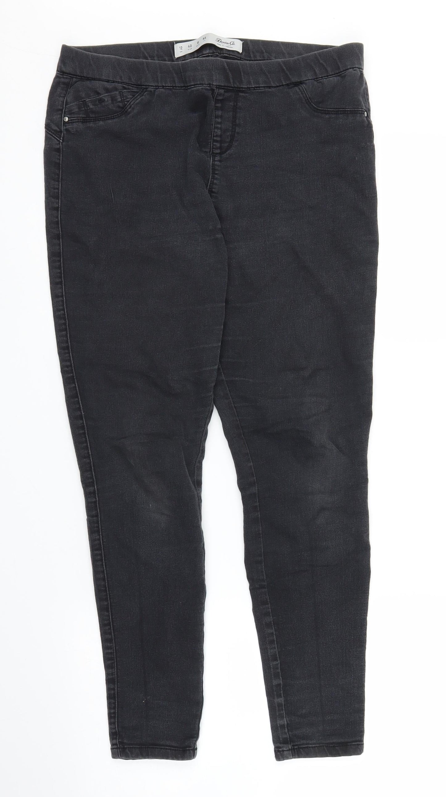 Primark Womens Black  Denim Skinny Jeans Size 12 L23 in