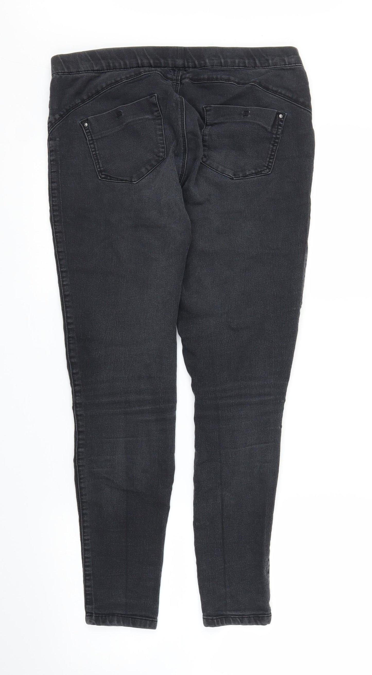 Primark Womens Black  Denim Skinny Jeans Size 12 L23 in