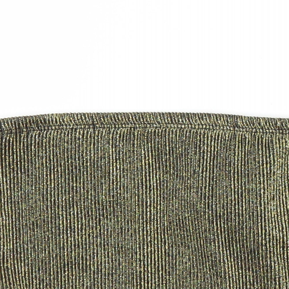 Womens UK Size S Select Gold Cropped Blouse